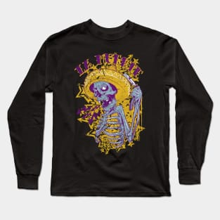 Skull with Sombrero hat Long Sleeve T-Shirt